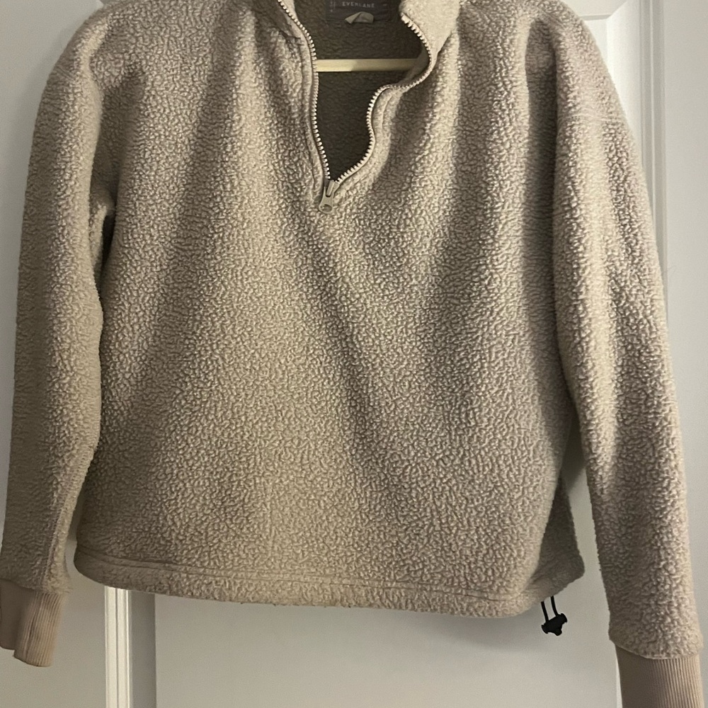 Everlane Tan Fleece Pullover